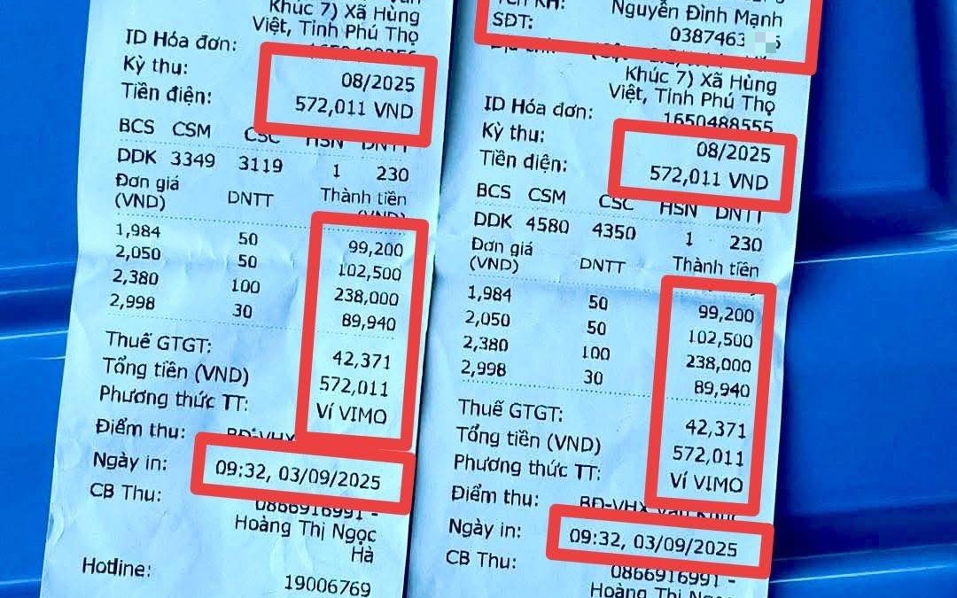 Điện lực miền Bắc: Hai hộ dân trùng tiền điện do ngẫu nhiên, không có chuyện sao chép hóa đơn