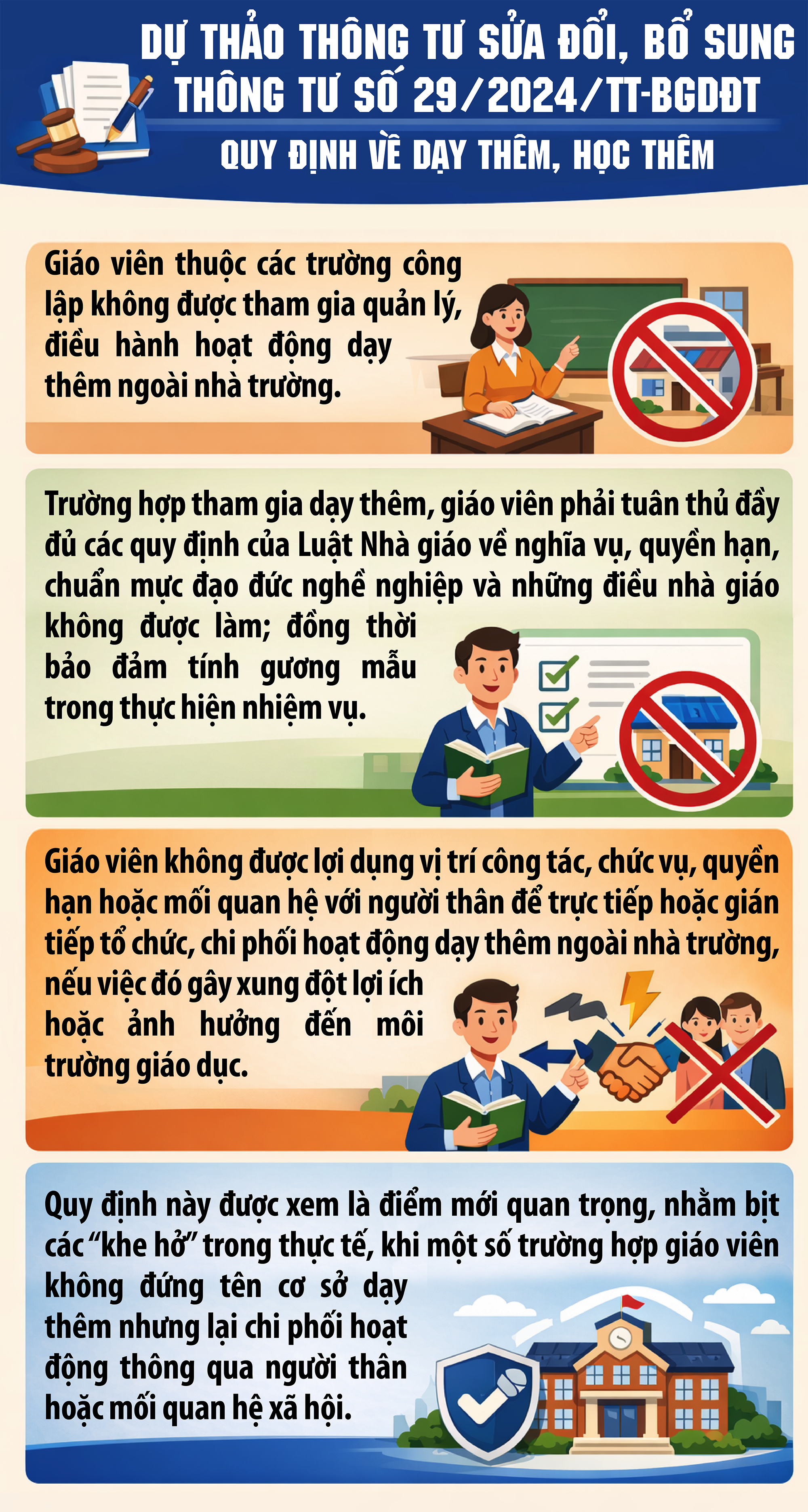 Đề xuất th&ecirc;m quy định về trường hợp kh&ocirc;ng được dạy th&ecirc;m- Ảnh 1.