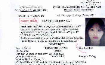 H&agrave; Nội: Truy n&atilde; đối tượng tổ chức trốn đi nước ngo&agrave;i lao động tr&aacute;i ph&eacute;p Trịnh Thị Quỳnh