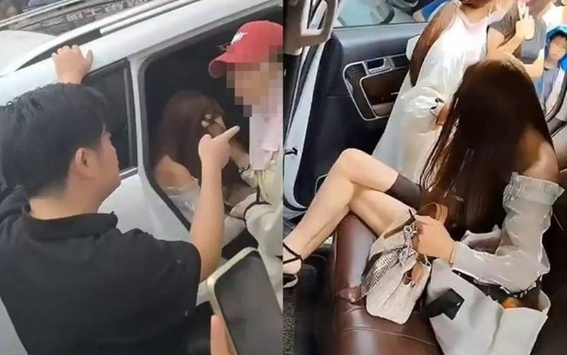 Bị vợ bắt quả tang ngoại t&igrave;nh giữa phố, đ&aacute;m đ&ocirc;ng "đứng h&igrave;nh" trước phản ứng của người chồng