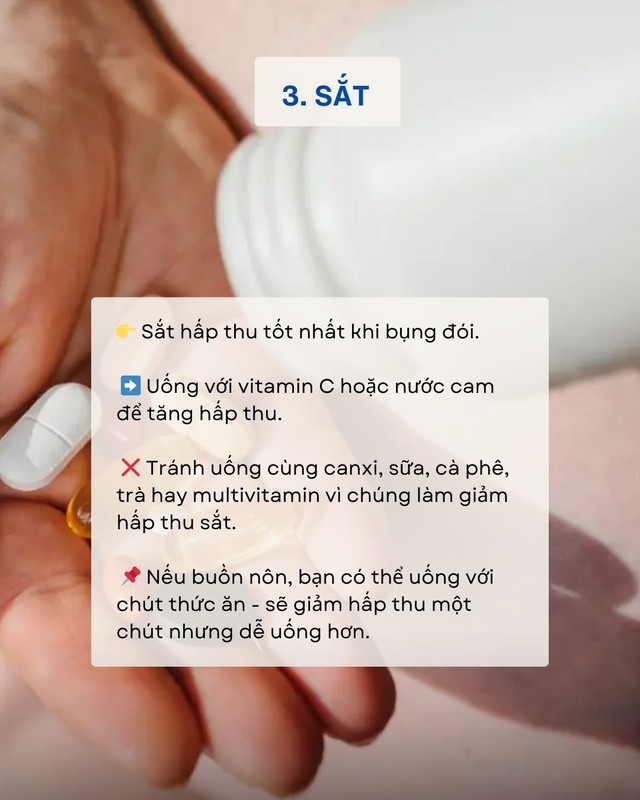 Uống vitamin cả năm trời vẫn kh&ocirc;ng hiệu quả - c&oacute; thể bạn đ&atilde; uống sai: Thời gian tốt nhất trong ng&agrave;y để d&ugrave;ng từng loại vitamin - Ảnh 3.