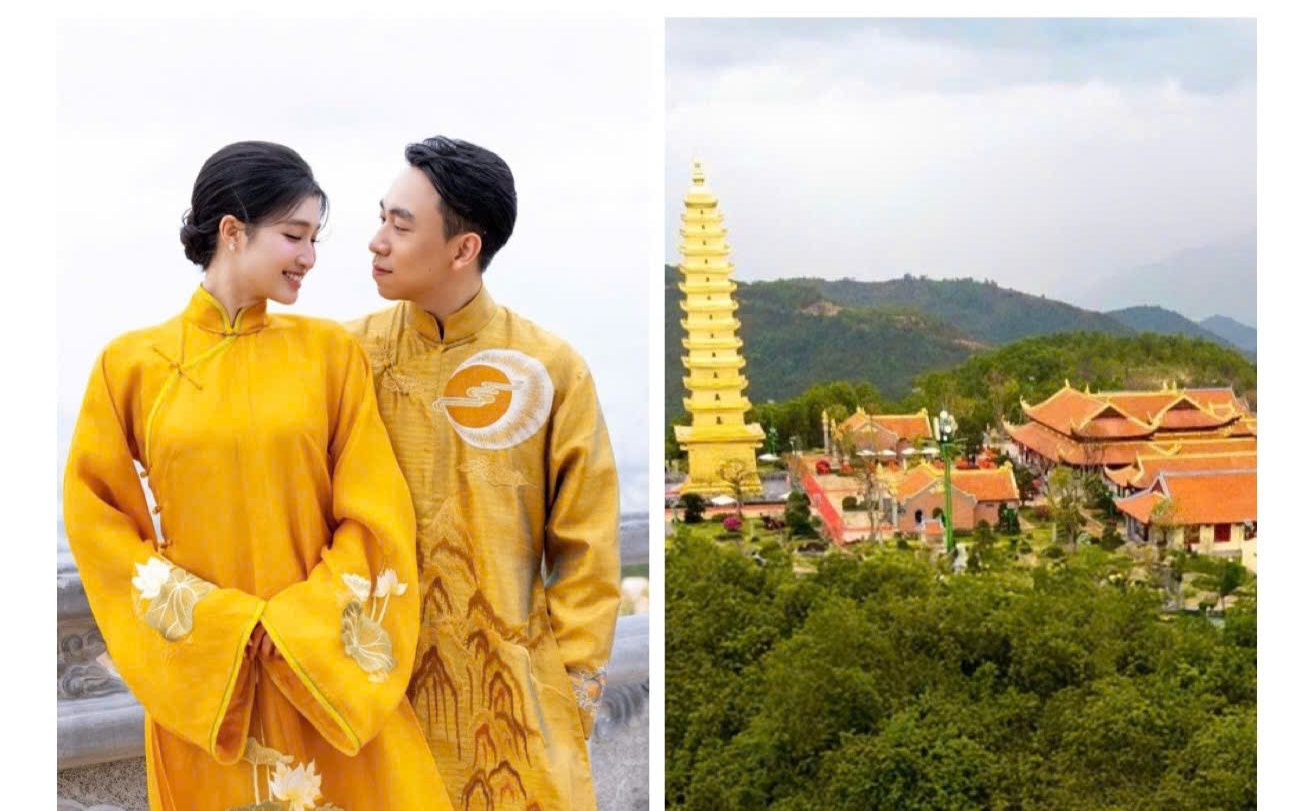 Cận cảnh ng&ocirc;i ch&ugrave;a c&oacute; bảo th&aacute;p d&aacute;t v&agrave;ng - Nơi doanh nh&acirc;n Minh Ho&agrave;ng v&agrave; &Aacute; hậu Phương Nhi l&agrave;m lễ Hằng thuận