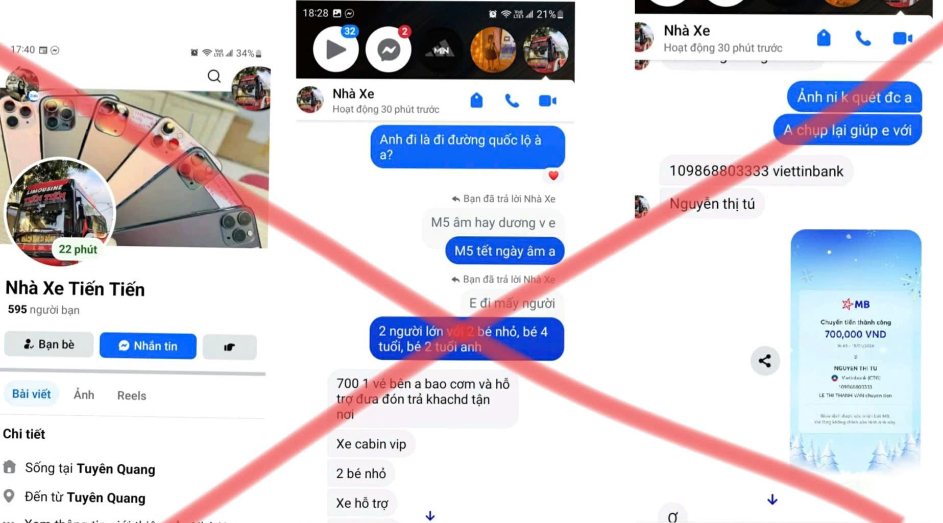 Nhiều chiêu trò lừa đảo đặt vé xe Tết qua mạng - Ảnh 2. Nhiều chiêu trò lừa đảo đặt vé xe Tết qua mạng - Ảnh 2.