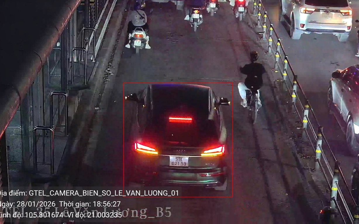 H&agrave; Nội: Danh s&aacute;ch 100 phương tiện vi phạm giao th&ocirc;ng bị Camera AI ghi h&igrave;nh từ 28 - 29/1