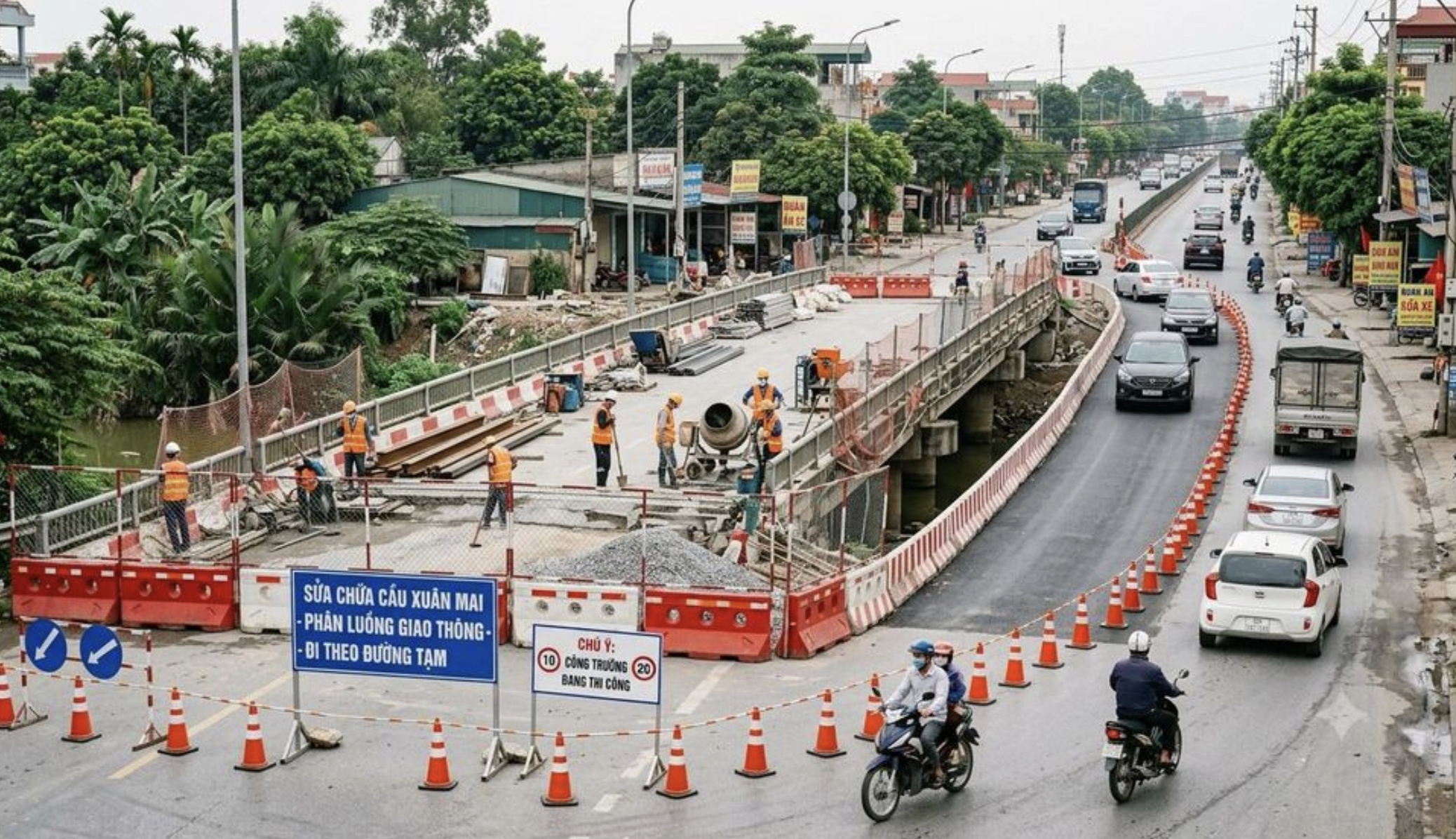 H&agrave; Nội cấm &ocirc; t&ocirc; qua cầu Xu&acirc;n Mai từ 12 / 10 để giảm &ugrave;n tắc giao th&ocirc;ng - Ảnh 2.