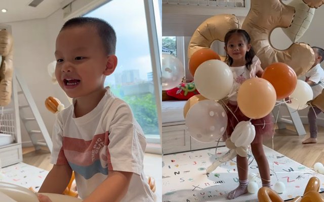 Hồ Ngọc H&agrave; cho Lisa v&agrave; Leon học v&otilde; từ 6 tuổi , giống bố mẹ ng&agrave;y c&agrave;ng r&otilde; n&eacute;t - Ảnh 4.