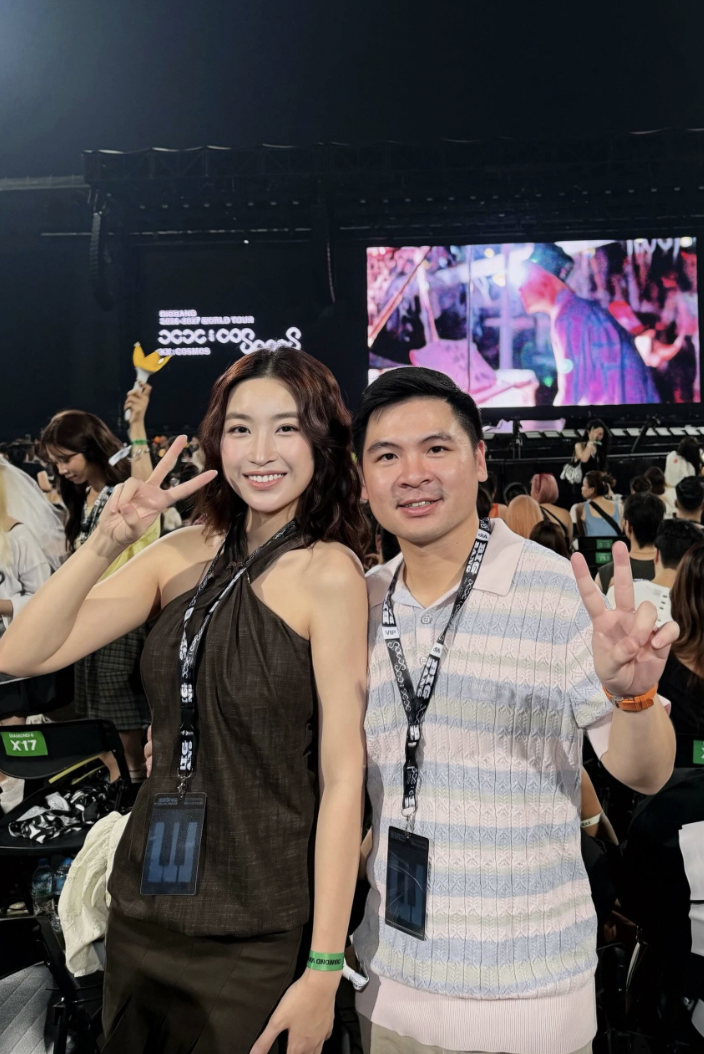 Vợ chồng Đỗ Mỹ Linh gây chú ý tại concert BIGBANG - Ảnh 1.