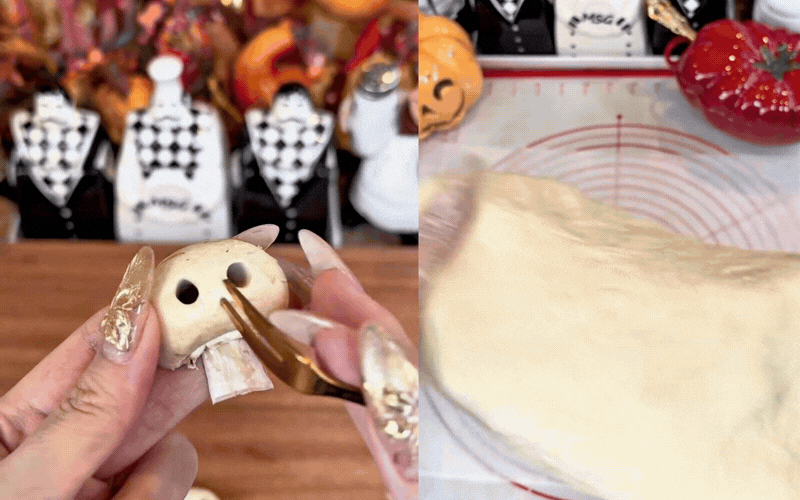 Ngọc Loan tạo h&igrave;nh pizza Halloween độc đ&aacute;o khiến cư d&acirc;n mạng th&iacute;ch th&uacute; - Ảnh 5.