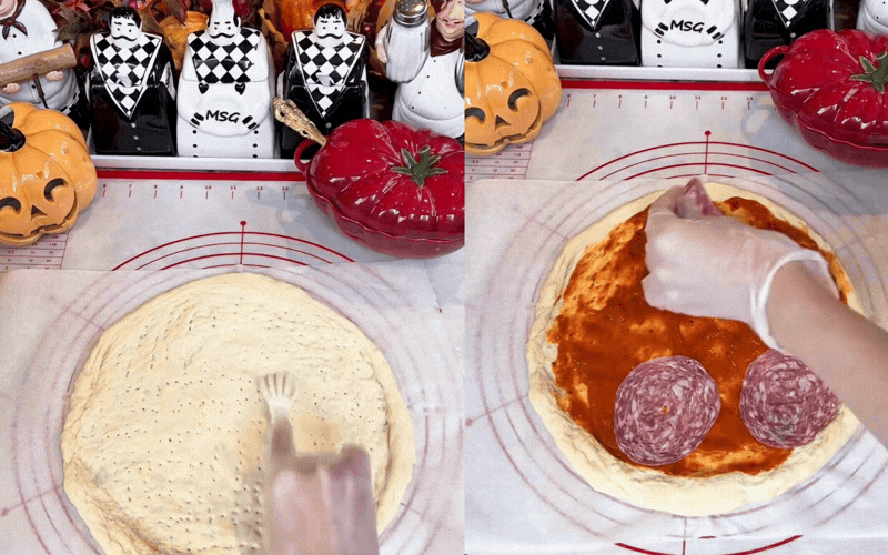 Ngọc Loan tạo h&igrave;nh pizza Halloween độc đ&aacute;o khiến cư d&acirc;n mạng th&iacute;ch th&uacute; - Ảnh 6.