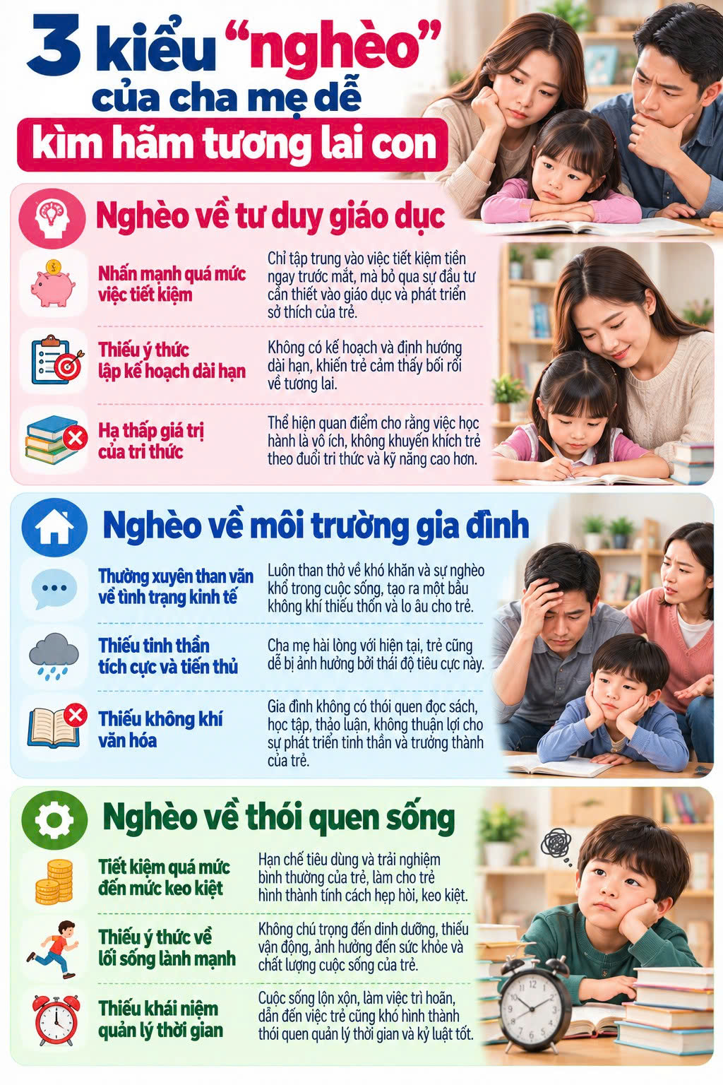 Cha mẹ càng "nghèo" 3 điều này, con khó có tương lai tốt - Ảnh 1.