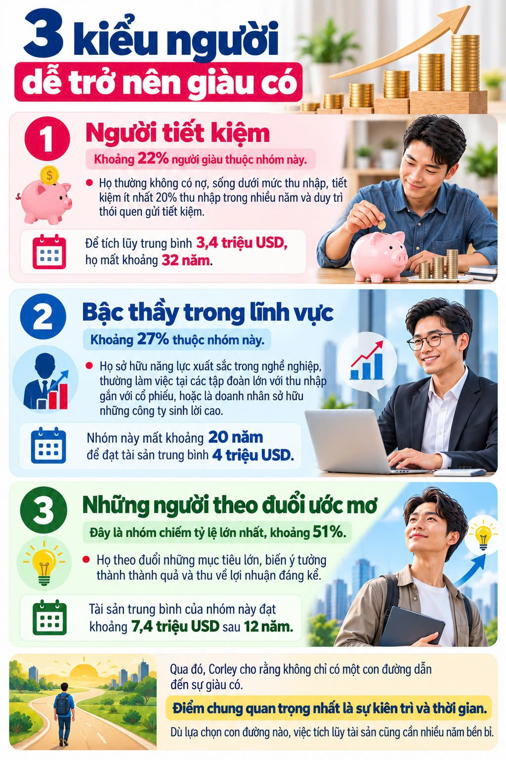 Nghi&ecirc;n cứu 233 người gi&agrave;u: H&oacute;a ra c&oacute; 3 kiểu người rất dễ gi&agrave;u - Ảnh 1.