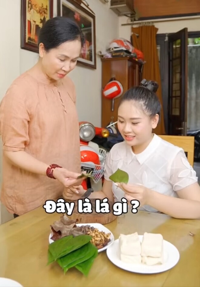 Con d&acirc;u NSND Lan Hương v&agrave; h&agrave;nh tr&igrave;nh ph&acirc;n biệt l&aacute; lốt với l&aacute; trầu kh&ocirc;ng trong bếp - Ảnh 1.