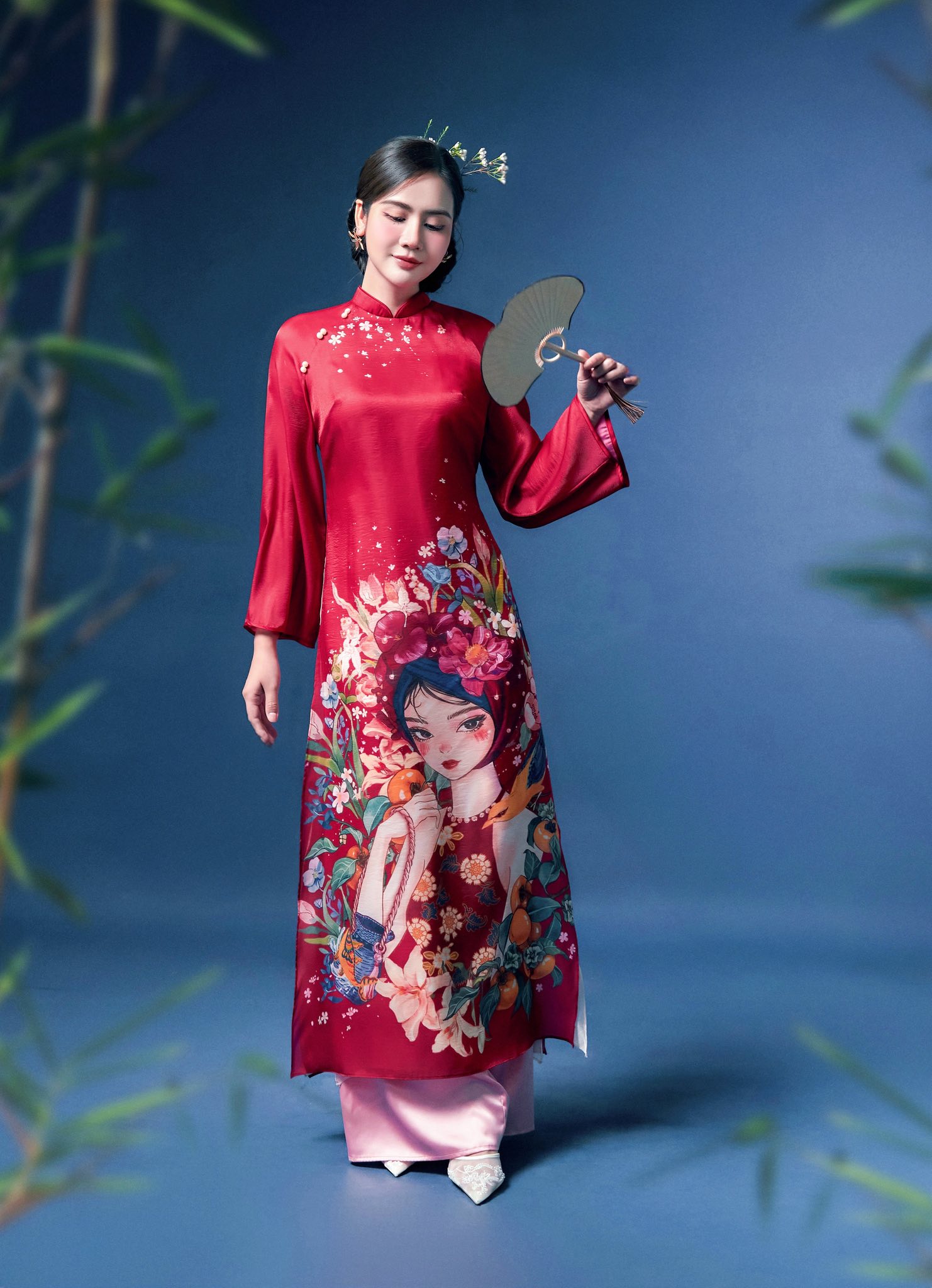 Diện &aacute;o d&agrave;i hồng pastel như Huyền Lizzie cho Tết 2026 đầy phong c&aacute;ch - Ảnh 10.