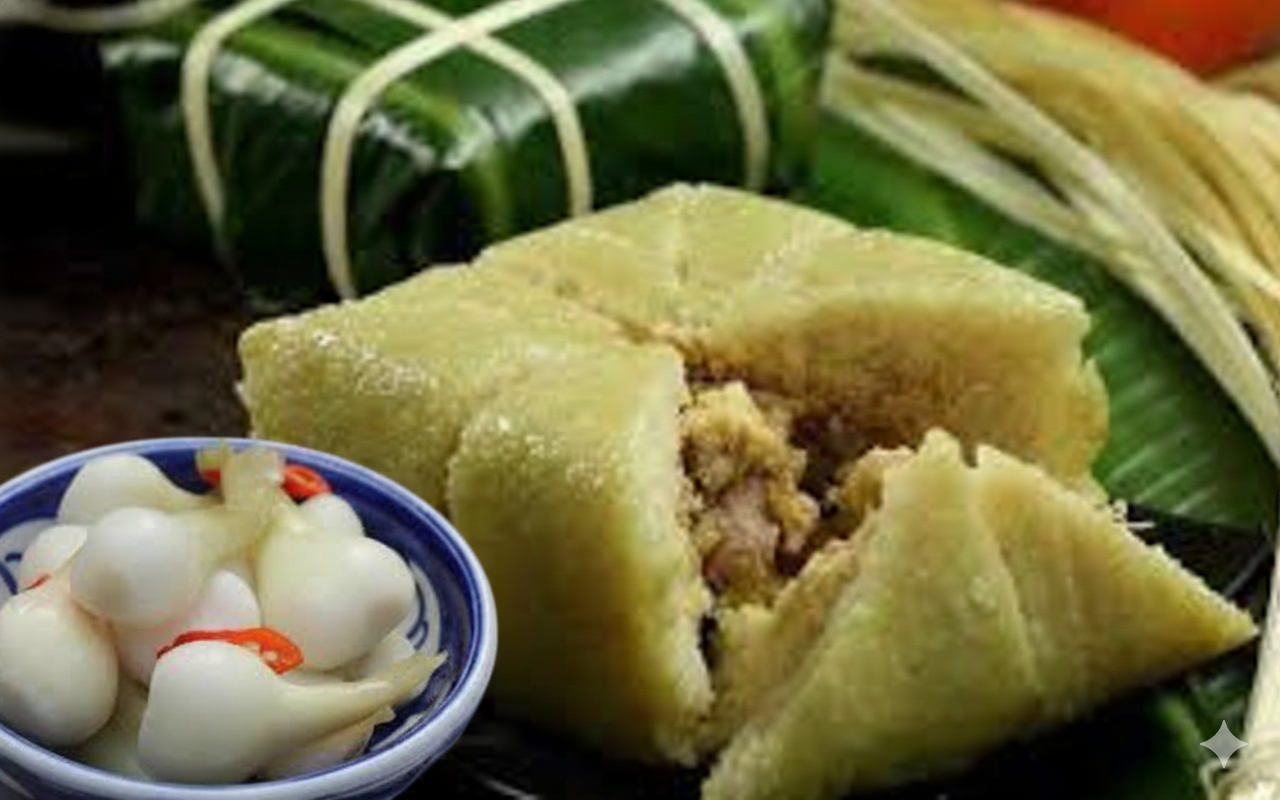 Ăn h&agrave;nh muối k&egrave;m b&aacute;nh chưng c&oacute; lợi &iacute;ch sức khỏe g&igrave;?- Ảnh 1.