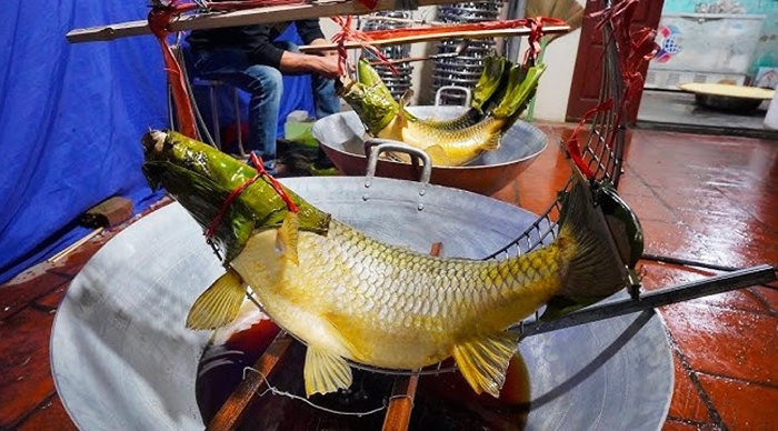 Về Hưng Y&ecirc;n tận thấy cỗ khao l&atilde;o với c&aacute; ch&eacute;p nằm v&otilde;ng chế biến suốt 10 tiếng - Ảnh 5.