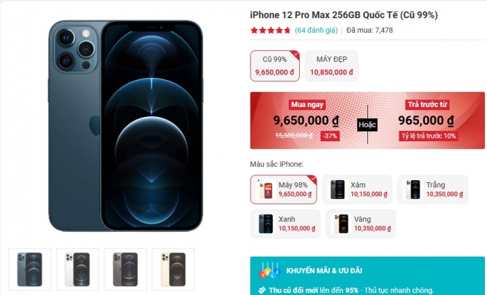 Gi&aacute; iPhone 12 Pro Max giảm sốc , camera 3 mắt chất lượng nhất 2026 - Ảnh 2.