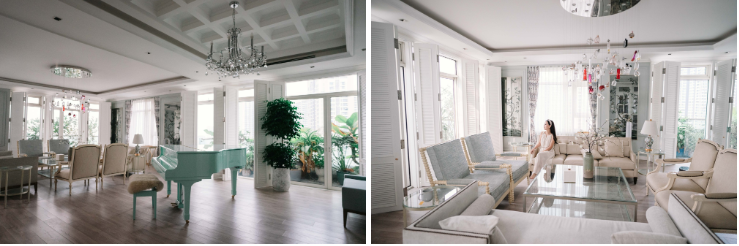 Ngay l&uacute;c n&agrave;y, trong penthouse tầng 36 của "ph&uacute; b&agrave;" Hannah Olala: C&agrave;nh đ&agrave;o nở rộ như ph&aacute;o hoa, g&oacute;c n&agrave;o cũng ngập vibe Tết - Ảnh 5.