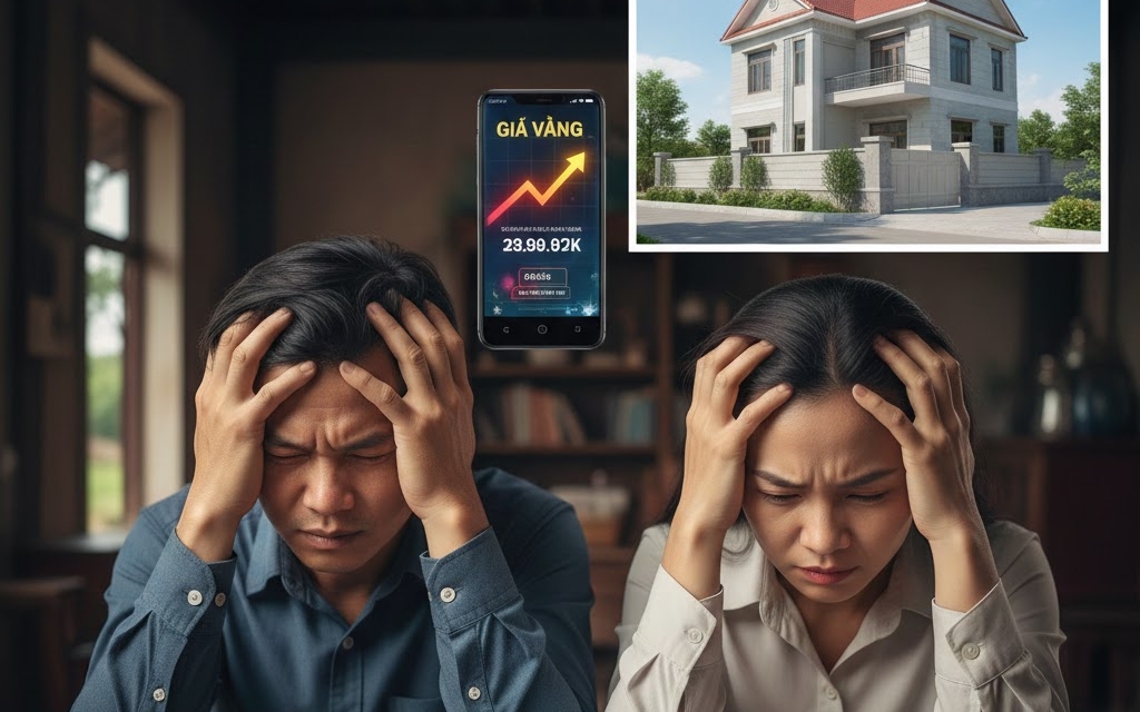 Vay v&agrave;ng để x&acirc;y nh&agrave;, vợ chồng trẻ 't&aacute;i mặt' khi gi&aacute; v&agrave;ng tăng gấp đ&ocirc;i