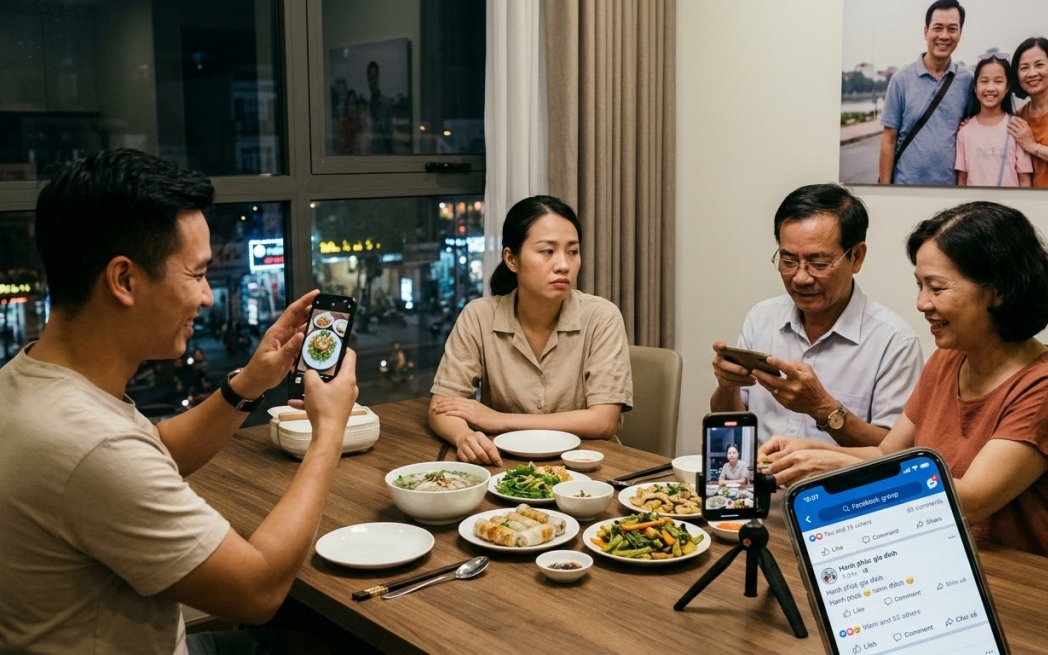Áp lực làm dâu trong gia đình nghiện mạng xã hội: Hạnh phúc ảo và thực tế đau lòng