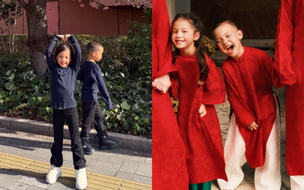 Bắt gặp khoảnh khắc đáng yêu của cặp song sinh nhà Hồ Ngọc Hà trên đường phố Nhật Bản