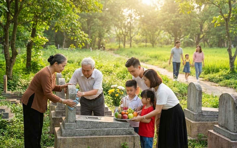 Bài học bất kính ở nghĩa trang dịp Thanh minh: Cảnh tỉnh về văn hóa ứng xử