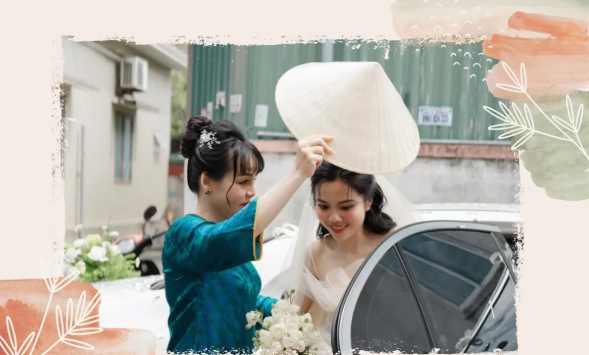 Tại sao c&ocirc; d&acirc;u phải đội n&oacute;n? &Yacute; nghĩa phong tục đội n&oacute;n về nh&agrave; chồng - Ảnh 2.