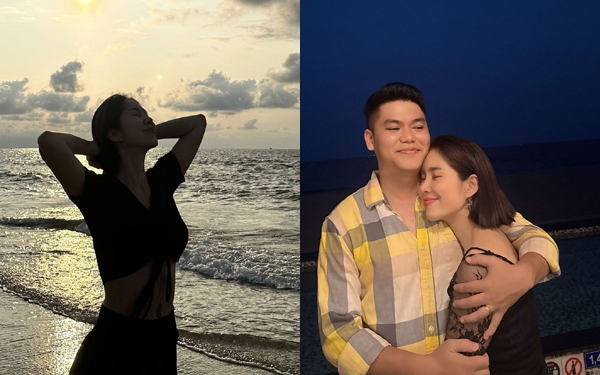 Lê Phương khoe dáng gợi cảm khi cùng chồng trẻ đi chơi lễ