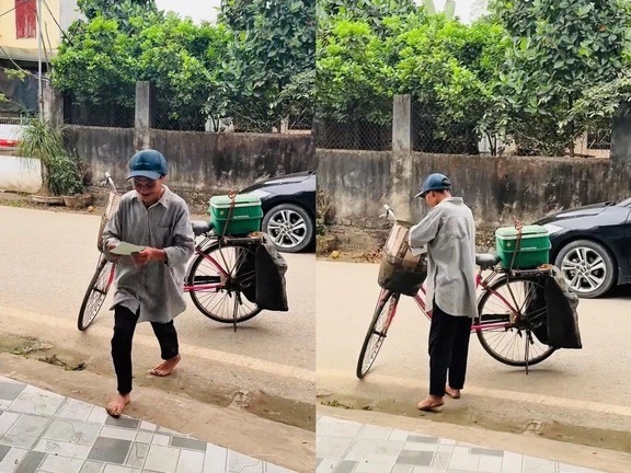 X&uacute;c động clip người cha nhặt r&aacute;c đạp xe đi mời đ&aacute;m cưới con g&aacute;i: Điều bất ngờ kh&ocirc;ng tưởng trong ng&agrave;y cưới - Ảnh 1.