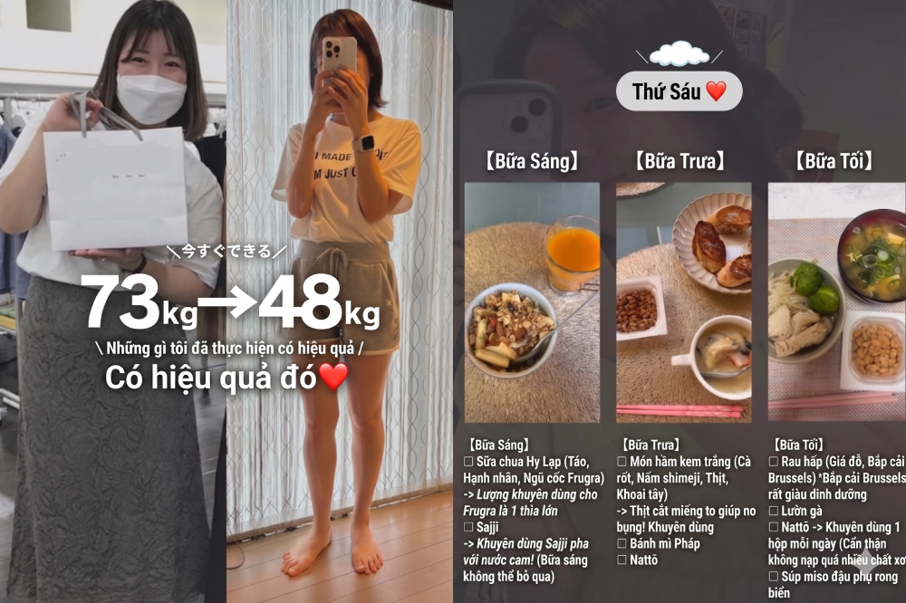 Từ 73kg xuống 48kg trong 6 th&aacute;ng, c&ocirc; g&aacute;i Nhật đ&atilde; &ldquo;lội ngược d&ograve;ng&rdquo; th&agrave;nh c&ocirc;ng nhờ 5 tư duy giảm c&acirc;n - Ảnh 2.