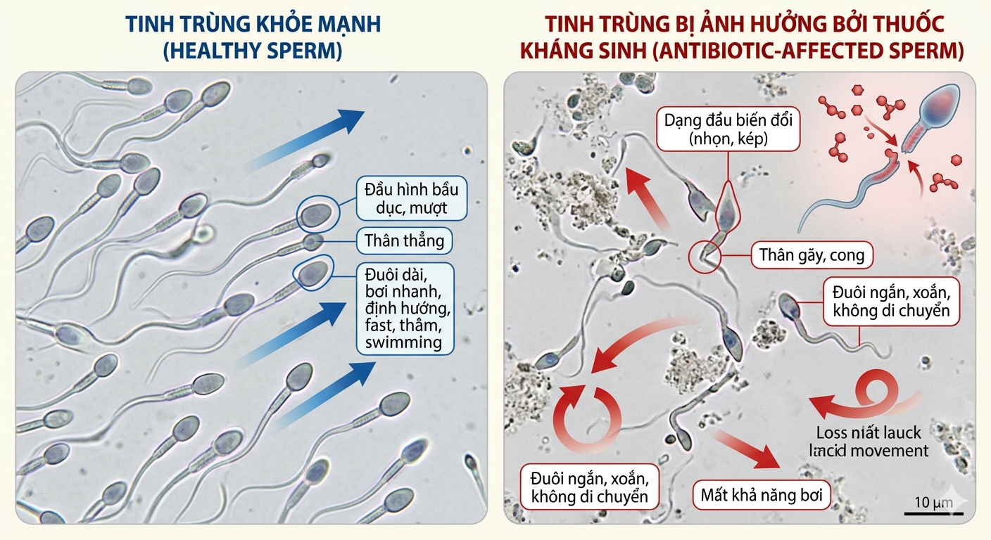 Thuốc kh&aacute;ng sinh ảnh hưởng thế n&agrave;o đến khả năng sinh sản? - Ảnh 1.