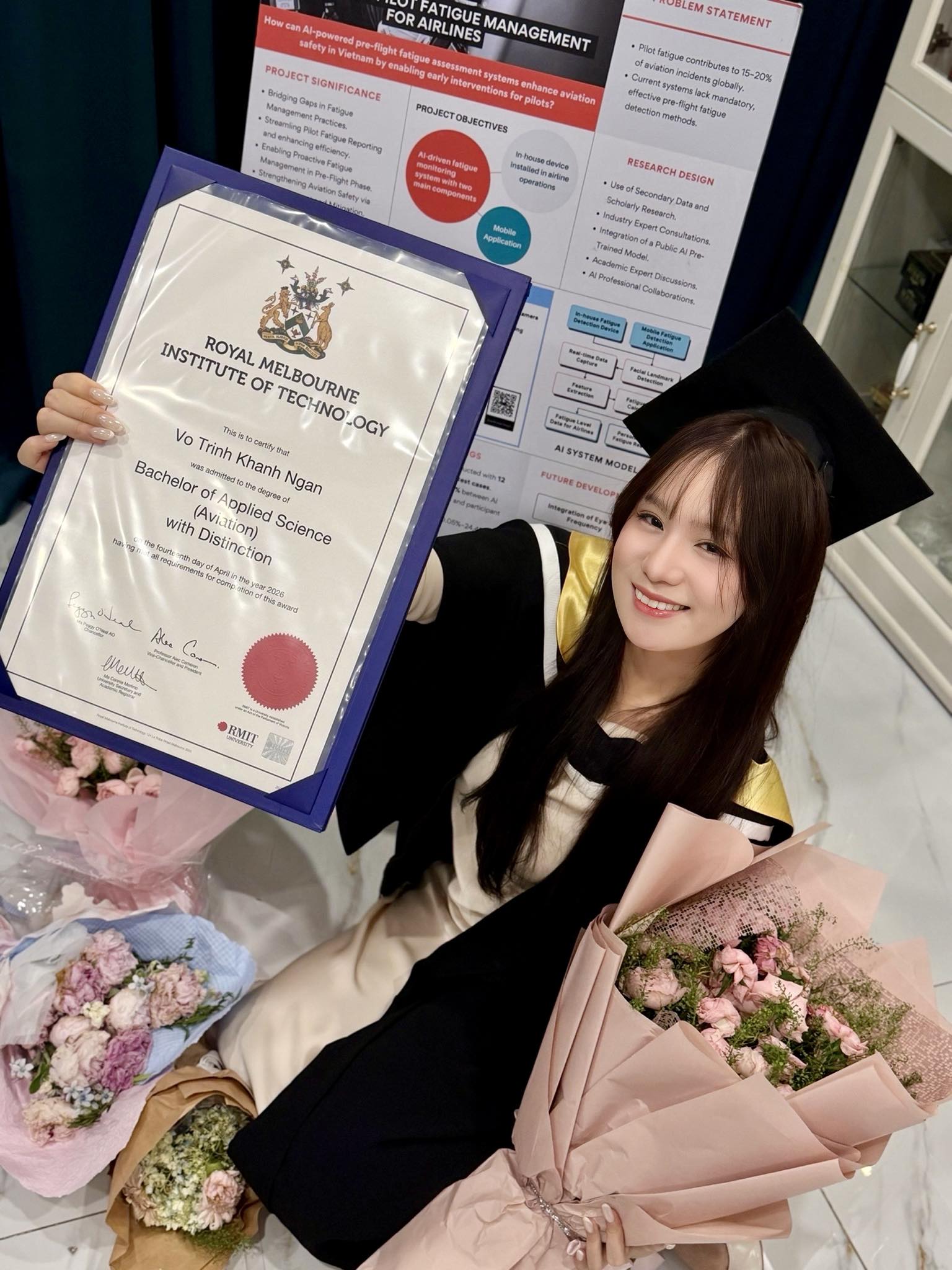 Con g&aacute;i NSND Trịnh Kim Chi tốt nghiệp lọai Giỏi ng&agrave;nh h&agrave;ng kh&ocirc;ng năm 2026 - Ảnh 10.