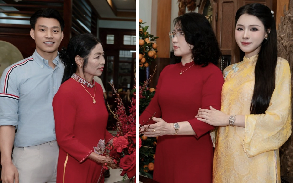 Mẹ vợ cầu thủ Văn Thanh g&acirc;y ch&uacute; &yacute; trong ng&agrave;y đặc biệt của con
