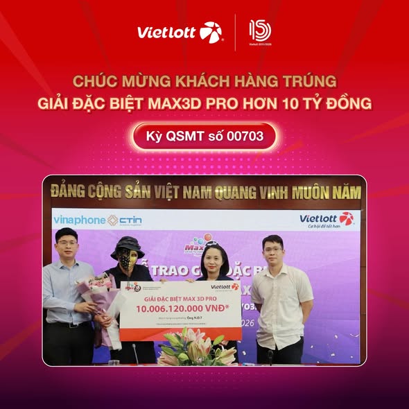 Một người chơi tr&uacute;ng c&ugrave;ng l&uacute;c 23 giải của xổ số Vietlott, nhận tiền tỷ về tay - Ảnh 1.