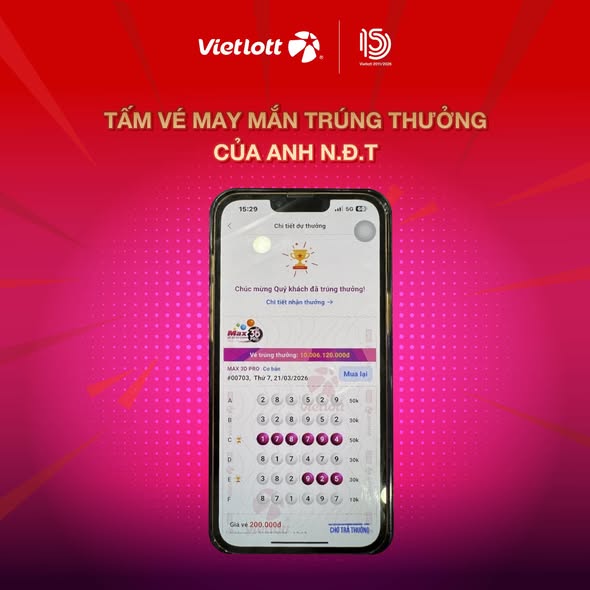 Một người chơi tr&uacute;ng c&ugrave;ng l&uacute;c 23 giải của xổ số Vietlott, nhận tiền tỷ về tay - Ảnh 2.