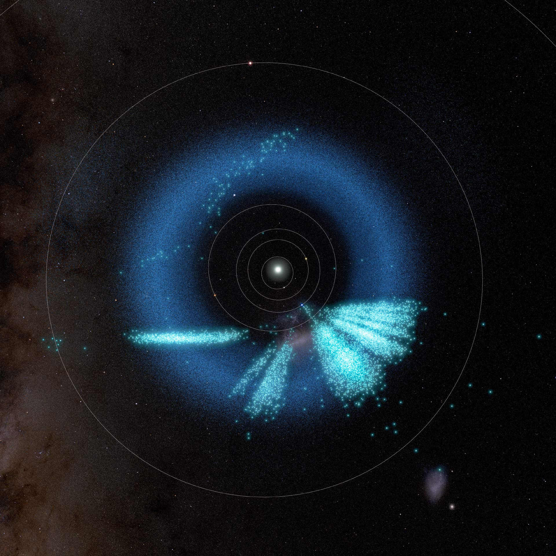 Hơn 11.000 vật thể "v&ocirc; h&igrave;nh" c&ugrave;ng lộ diện tr&ecirc;n bầu trời - Ảnh 1.