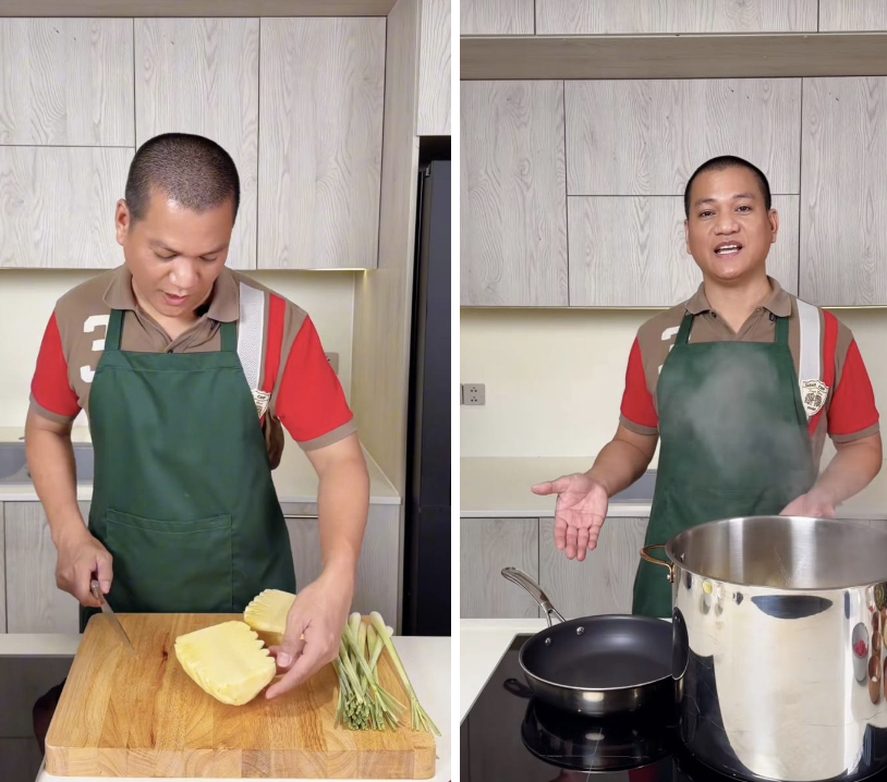Chồng Hoa hậu Kh&aacute;nh V&acirc;n nấu ăn chiều vợ , từ b&uacute;n b&ograve; đến m&oacute;n cầu kỳ - Ảnh 5.