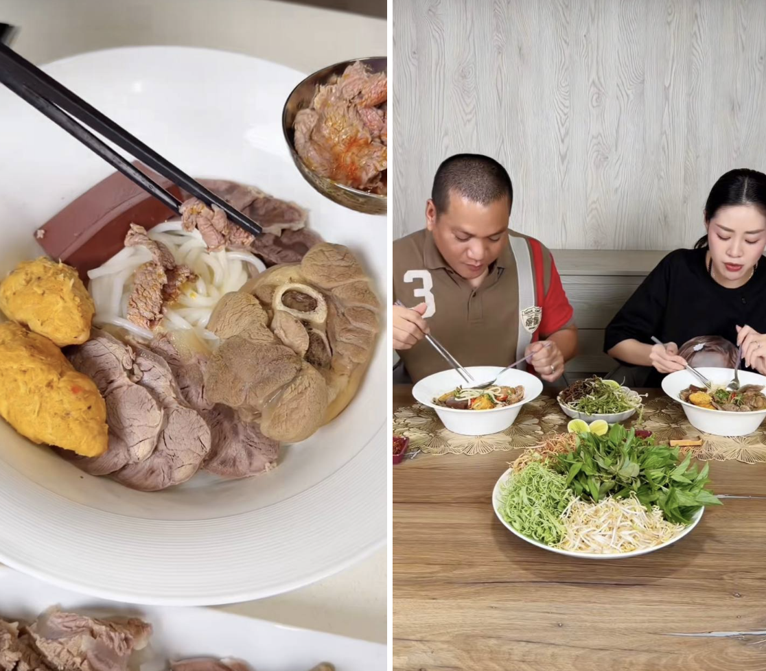 Chồng Hoa hậu Kh&aacute;nh V&acirc;n nấu ăn chiều vợ , từ b&uacute;n b&ograve; đến m&oacute;n cầu kỳ - Ảnh 7.