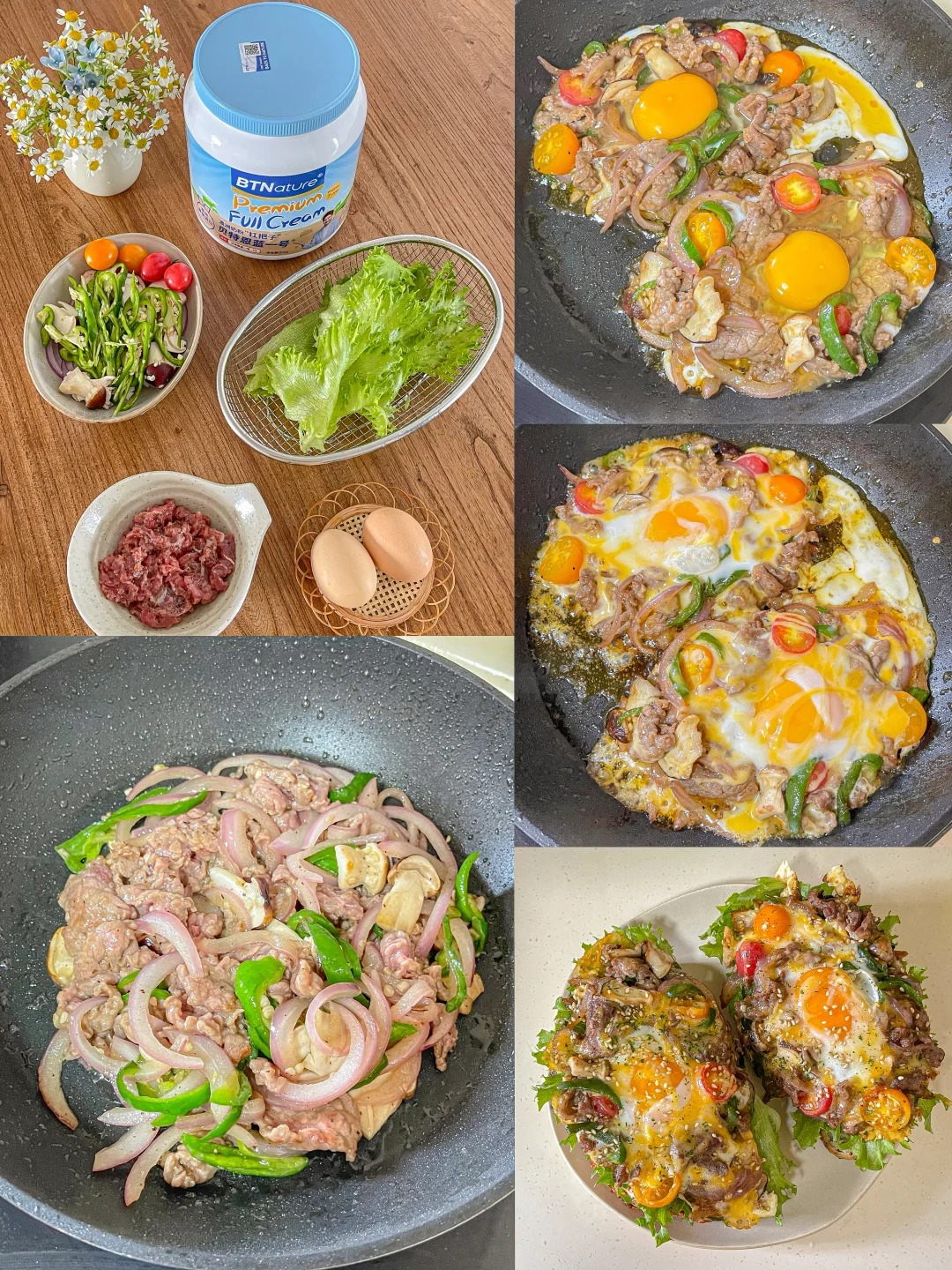 Bữa brunch cuối tuần "chuẩn tiệm" tại nh&agrave;: B&aacute;nh m&igrave; kẹp b&ograve; x&agrave;o rau củ ph&ocirc; mai chảy, l&agrave;m 15 ph&uacute;t m&agrave; ngon hết sảy- Ảnh 3.