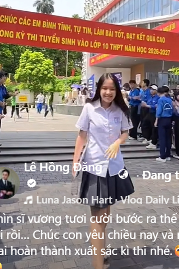 Con g&aacute;i Hồng Đăng đ&atilde; v&agrave;o lớp 10 - Ảnh 2.