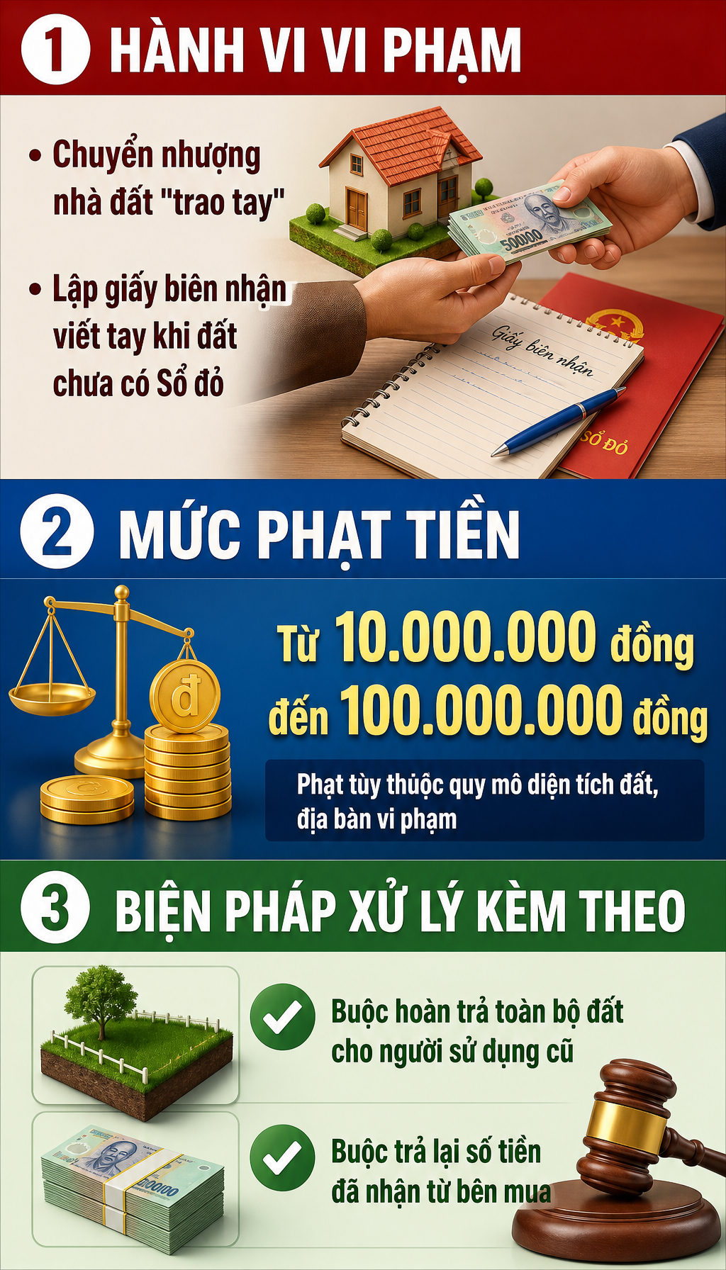 Quy định phạt tới 100 triệu đồng cho h&agrave;nh vi li&ecirc;n quan đến sổ đỏ năm 2026 - Ảnh 1.