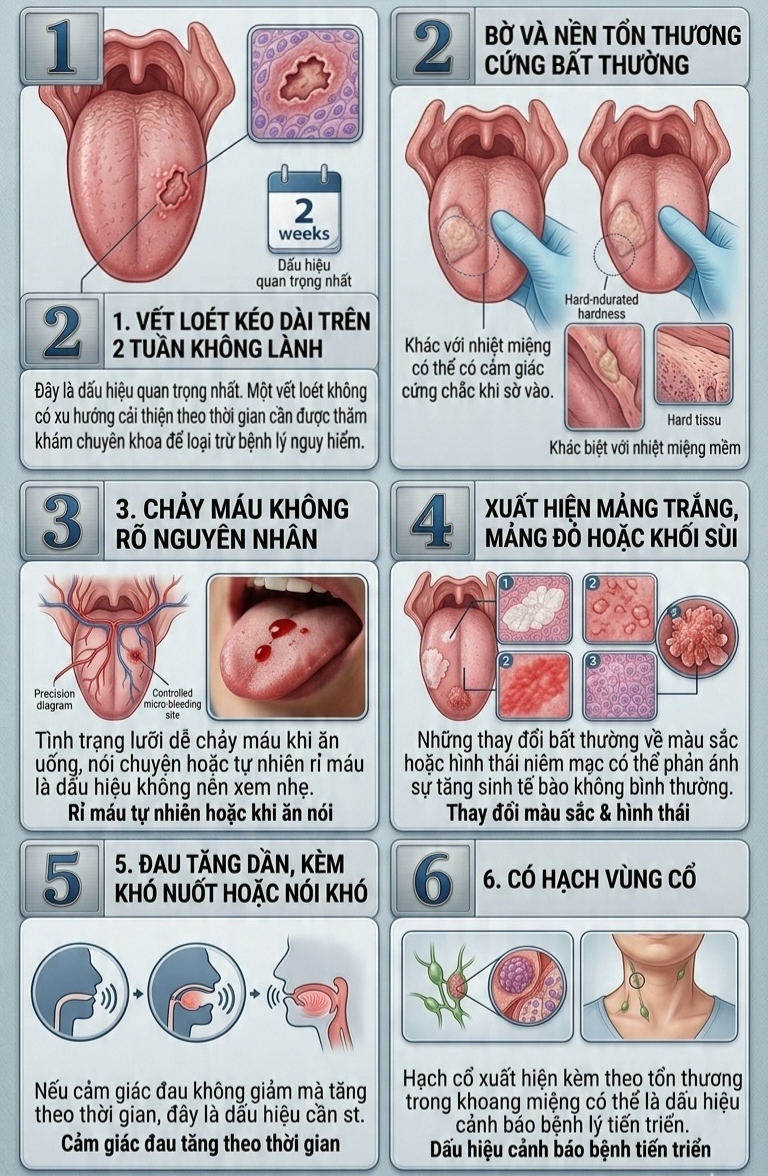 Nhiệt miệng hay dấu hiệu ung thư? 6 biểu hiện ở lưỡi bạn cần đặc biệt ch&uacute; &yacute; - Ảnh 1.