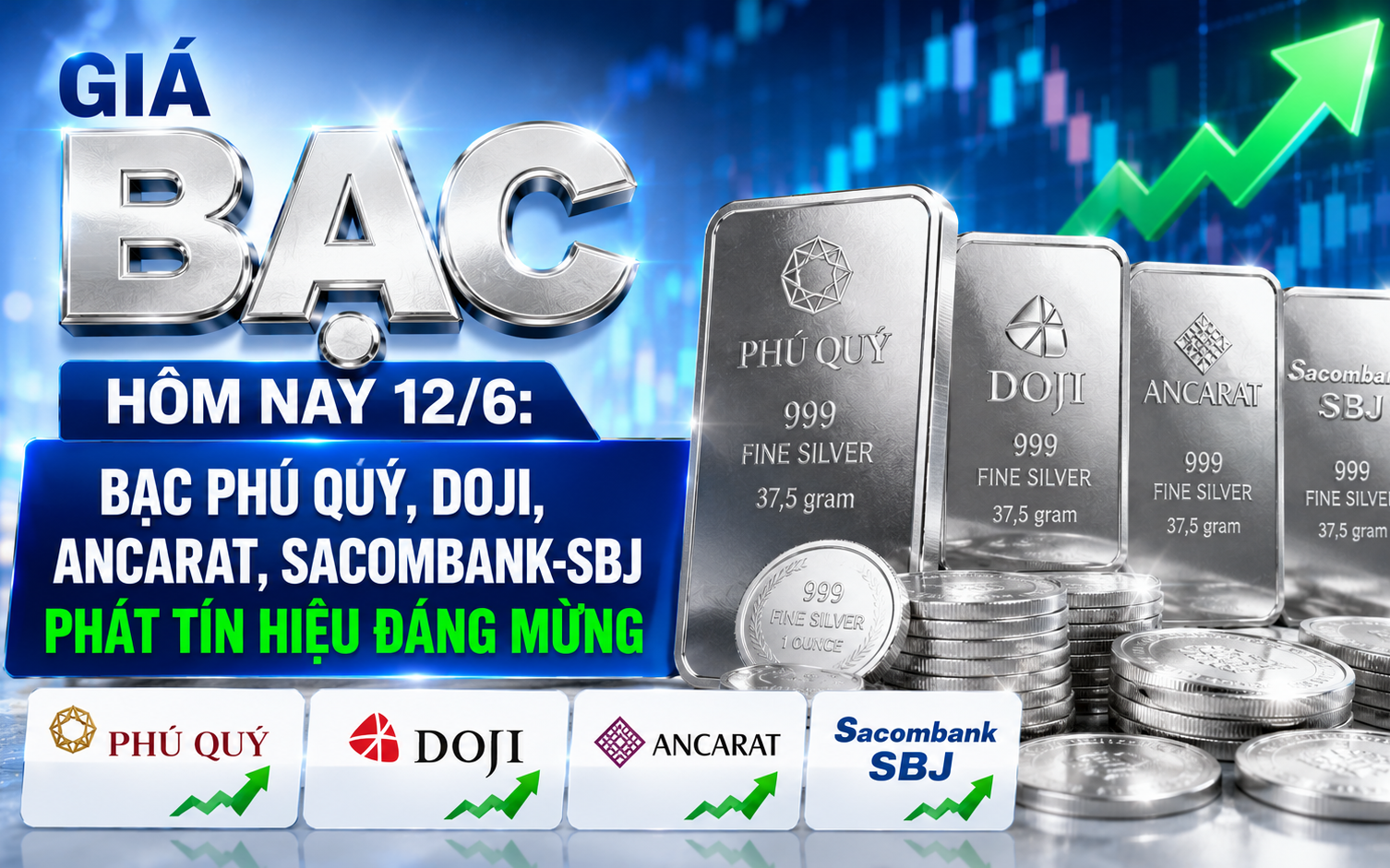 Giá bạc hôm nay 13/6: Bạc Phú Quý, Doji, Ancarat, Sacombank-SBJ tăng bao nhiêu? - Ảnh 7.