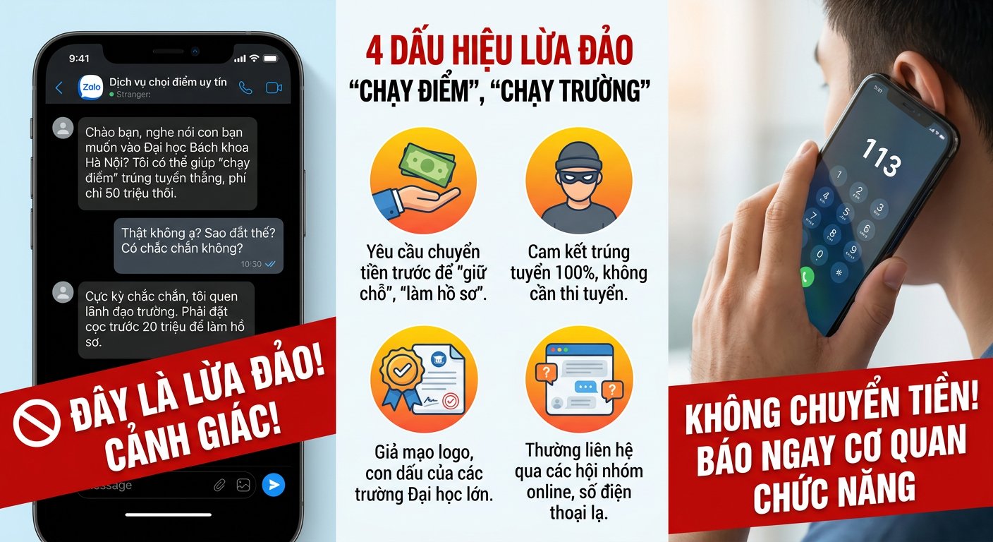 Nhận diện thủ đoạn lừa đảo 'chạy điểm', 'chạy trường' m&ugrave;a tuyển sinh Đại học - Ảnh 1.