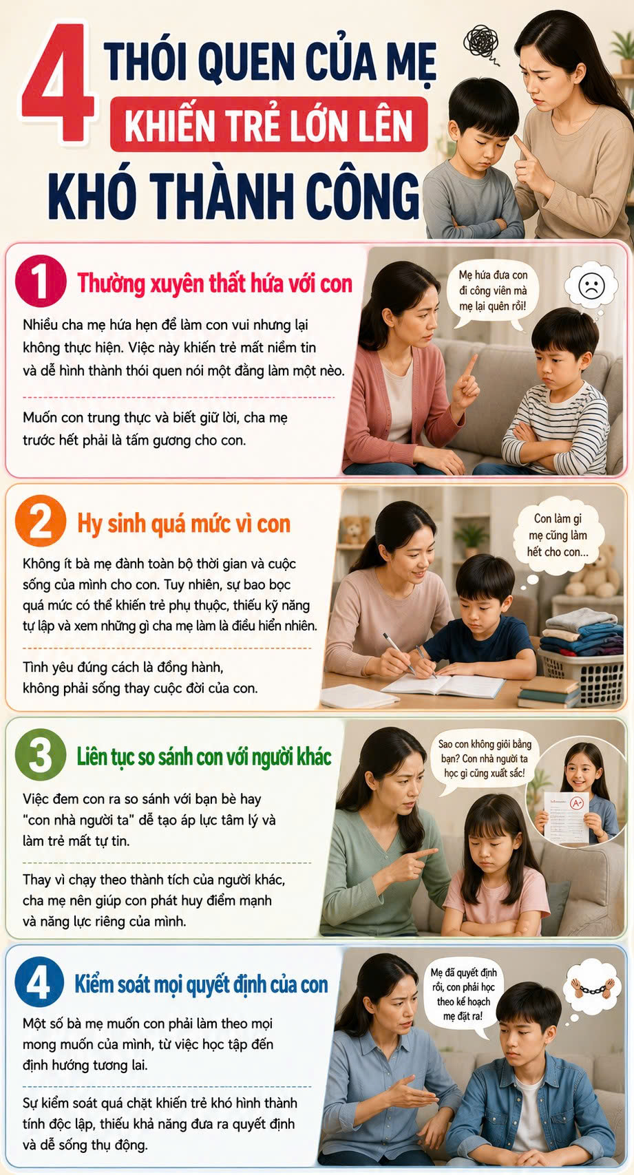 Đến tuổi trưởng thành mới hiểu: Có 4 kiểu người mẹ vô tình 'kéo lùi' con cái - Ảnh 1.