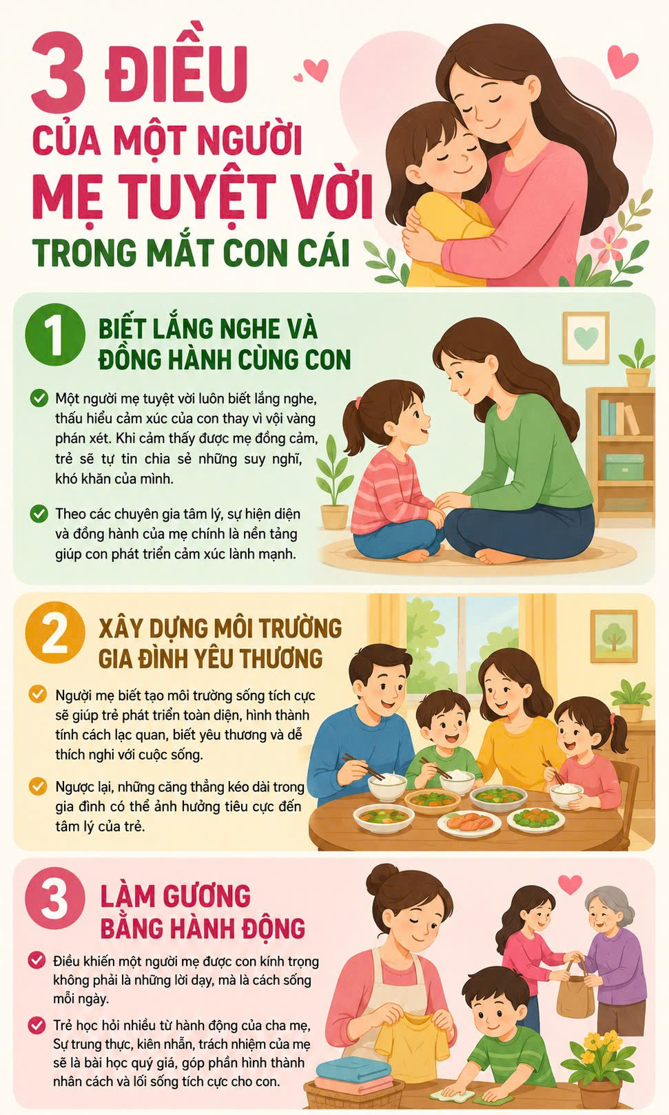 3 điều l&agrave;m n&ecirc;n một người mẹ đ&aacute;ng ngưỡng mộ, con c&agrave;ng lớn c&agrave;ng biết ơn - Ảnh 1.