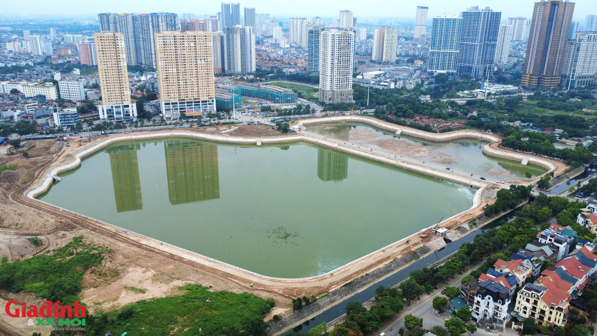 Hồ điều h&ograve;a Đồng B&ocirc;ng 2 sắp vận h&agrave;nh gi&uacute;p giảm ngập &uacute;ng ph&iacute;a T&acirc;y H&agrave; Nội - Ảnh 1.
