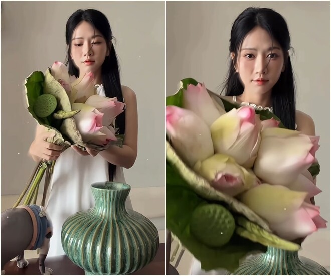 Lê Bống gây sốt với clip cắm sen triệu view và những tranh cãi thú vị - Ảnh 1.