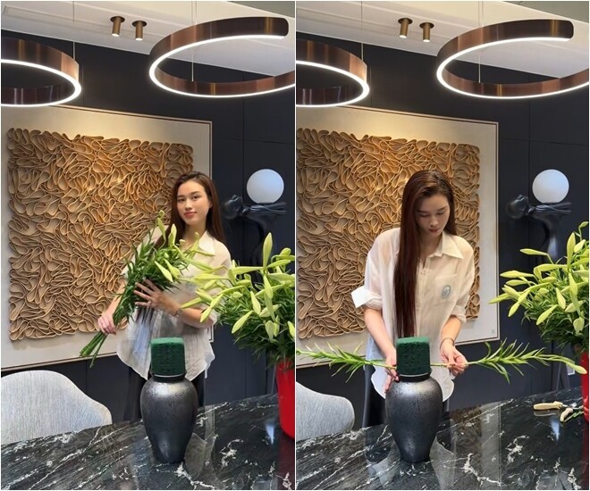 Hoa hậu Đỗ Thị H&agrave; khoe b&igrave;nh hoa loa k&egrave;n g&acirc;y tranh luận tr&ecirc;n mạng x&atilde; hội - Ảnh 2.