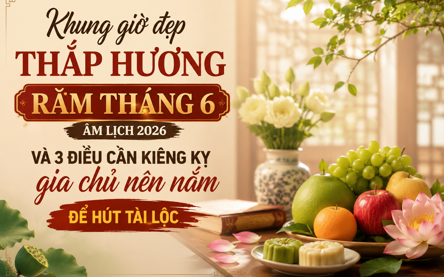 Điều cần l&agrave;m trước th&aacute;ng 7 &acirc;m lịch để gia đ&igrave;nh an y&ecirc;n , may mắn năm 2026 - Ảnh 1.