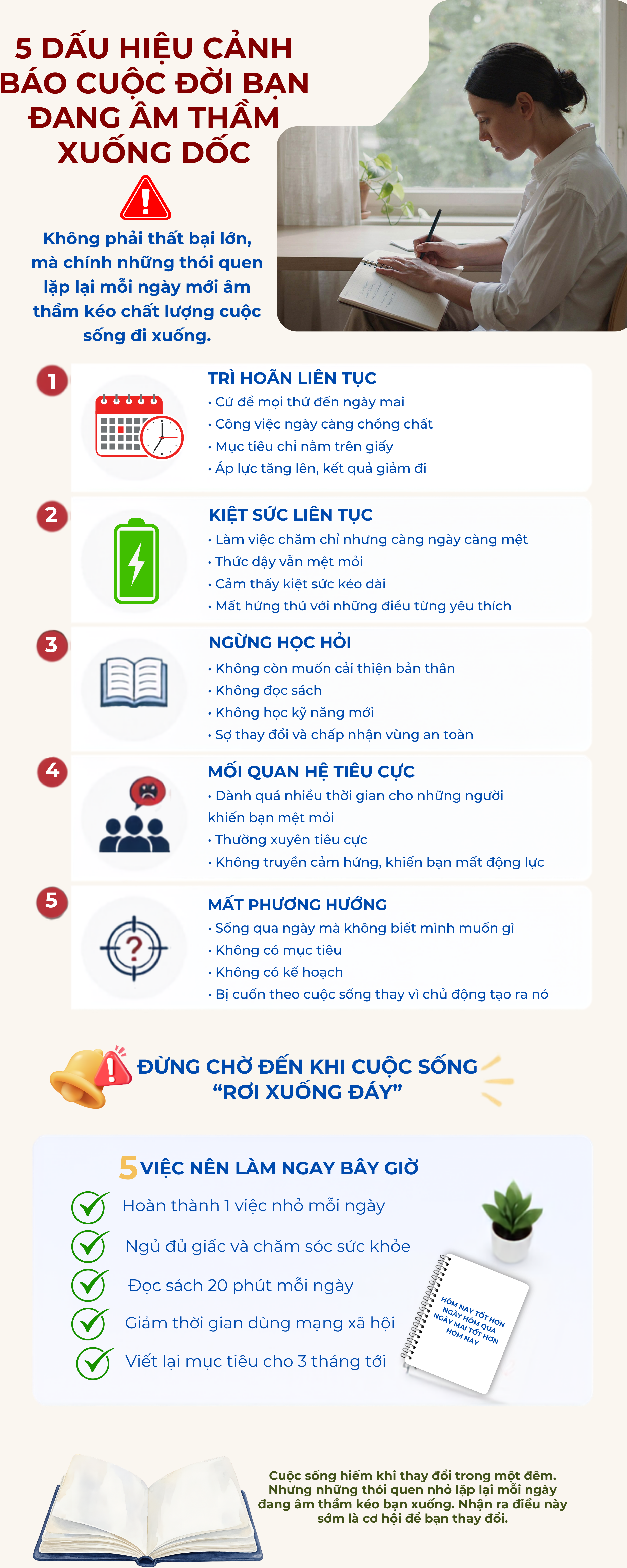 5 dấu hiệu tưởng b&igrave;nh thường nhưng lại l&agrave; 'đ&egrave;n đỏ' b&aacute;o cuộc đời bạn đang &acirc;m thầm xuống dốc - Ảnh 1.